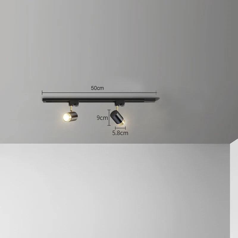 Full Set Led Track Light Fixture Rail 110-220V COB Ceiling Track Lamp Spot Lighting For Clothing Shop Living Room Ceiling Lights