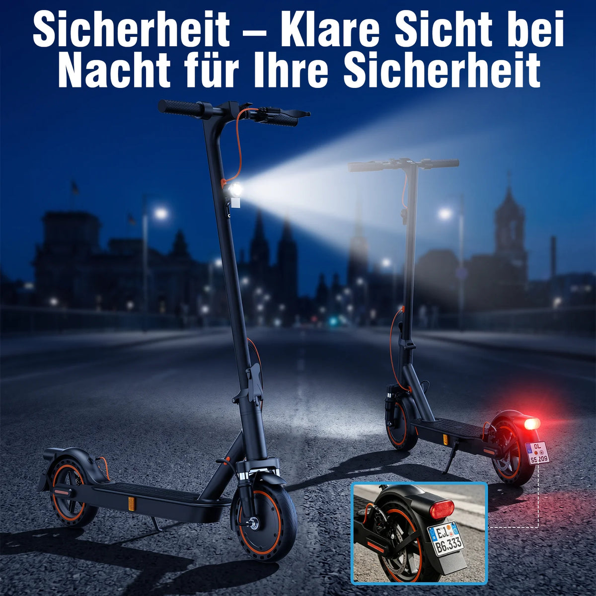 Electric Scooter with road approval TODIMART T6 ABE (30 km, 8.5 inch tires, Dual shock absorbers)