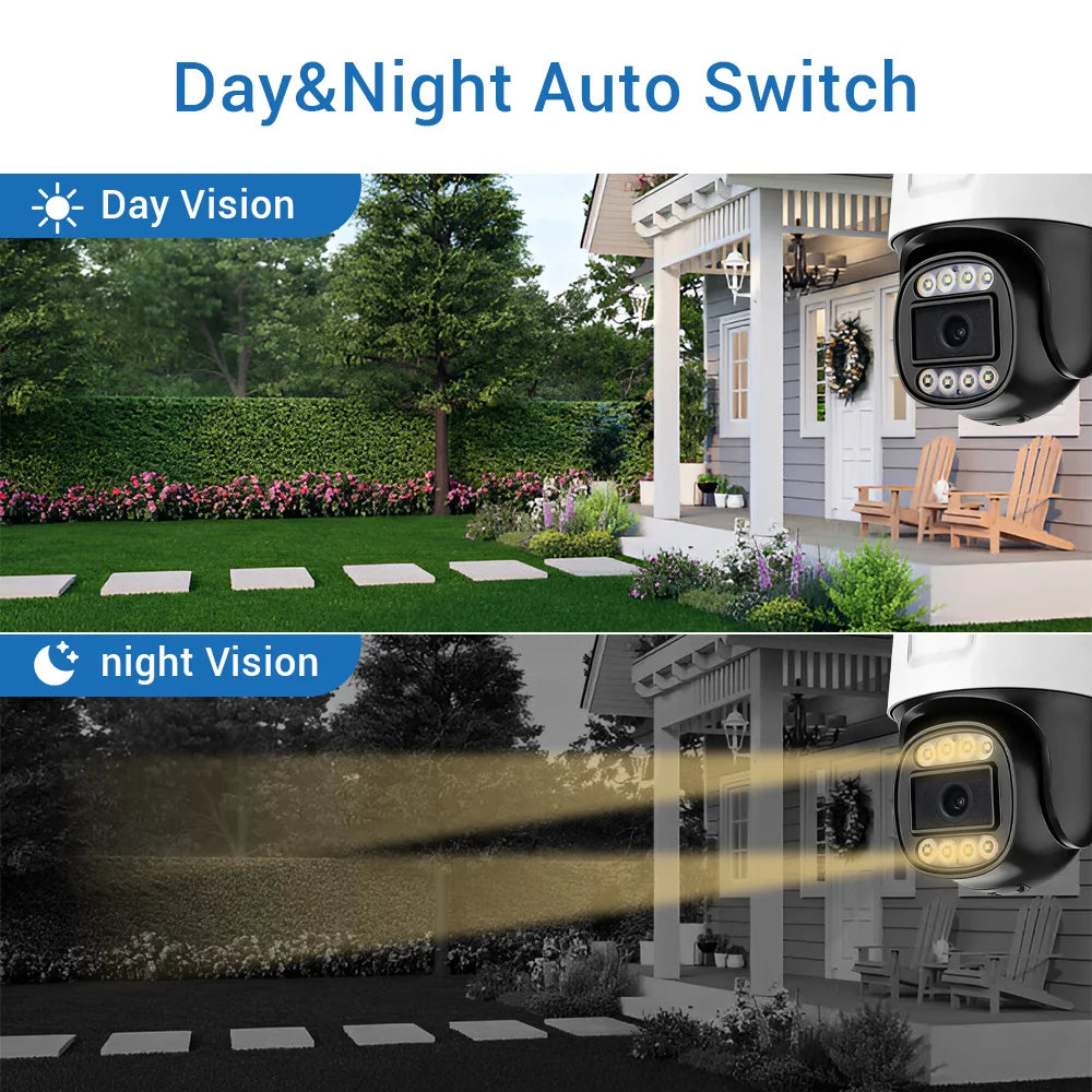 1080p AHD PTZ Security Camera with Infrared Night Vision, IP66 Weatherproof for Indoor & Outdoor Use