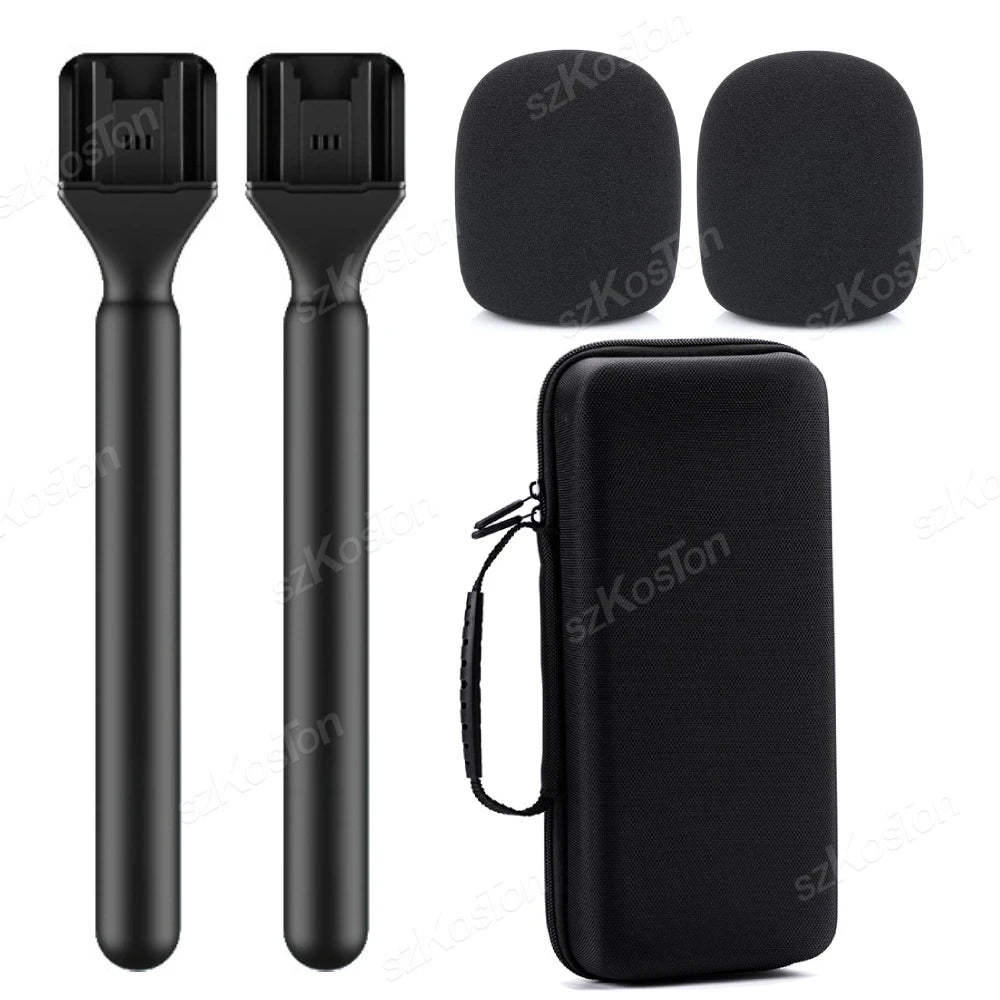 Wireless Lavalier Microphone Handle for DJI Rode Wireless GO Mic Handheld Microphone Stand Adapter for Vlog Interview Podcast