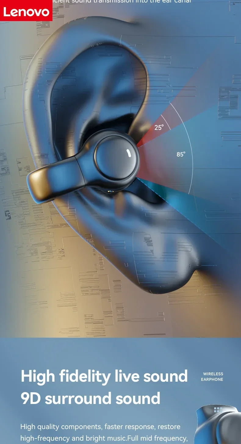 Lenove Original M47 Wireless Earbuds (Bluetooth 5.3, Bone Conduction Headphones)