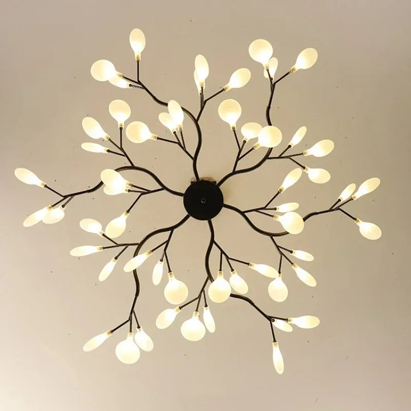 Nordic Led Ceiling Chandelier Lighting Modern Branch Pendant Lights Living Room Gold Black Art Home Decor Indoor Lamps Luminaire