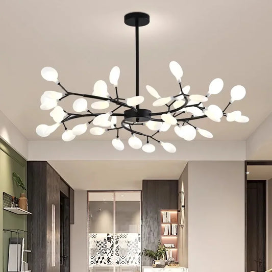 Nordic Led Ceiling Chandelier Lighting Modern Branch Pendant Lights Living Room Gold Black Art Home Decor Indoor Lamps Luminaire