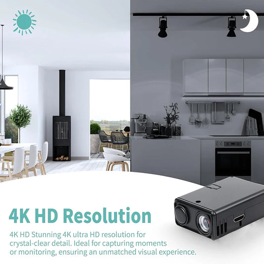 New 4K HD Camera WiFi Wireless Monitor Night Vision Remote Motion Detecting Camcorders Security Protection Indoor Surveillance