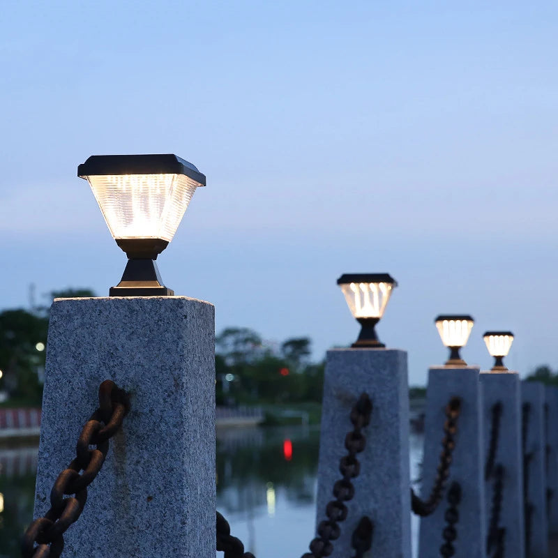 Household Courtyard Entrance Corridor Lights Fence Garden Led Outdoor Ip65 Waterproof Door Post Fence Solar Energy Pillar Lamp