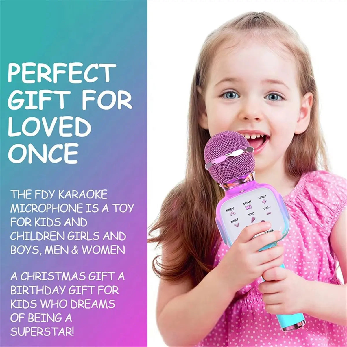 (A26M) WirelessBluetooth Karaoke Microphone Portable Singing Machine Handheld Projector Microphone for Home KTV Party KidGift,A