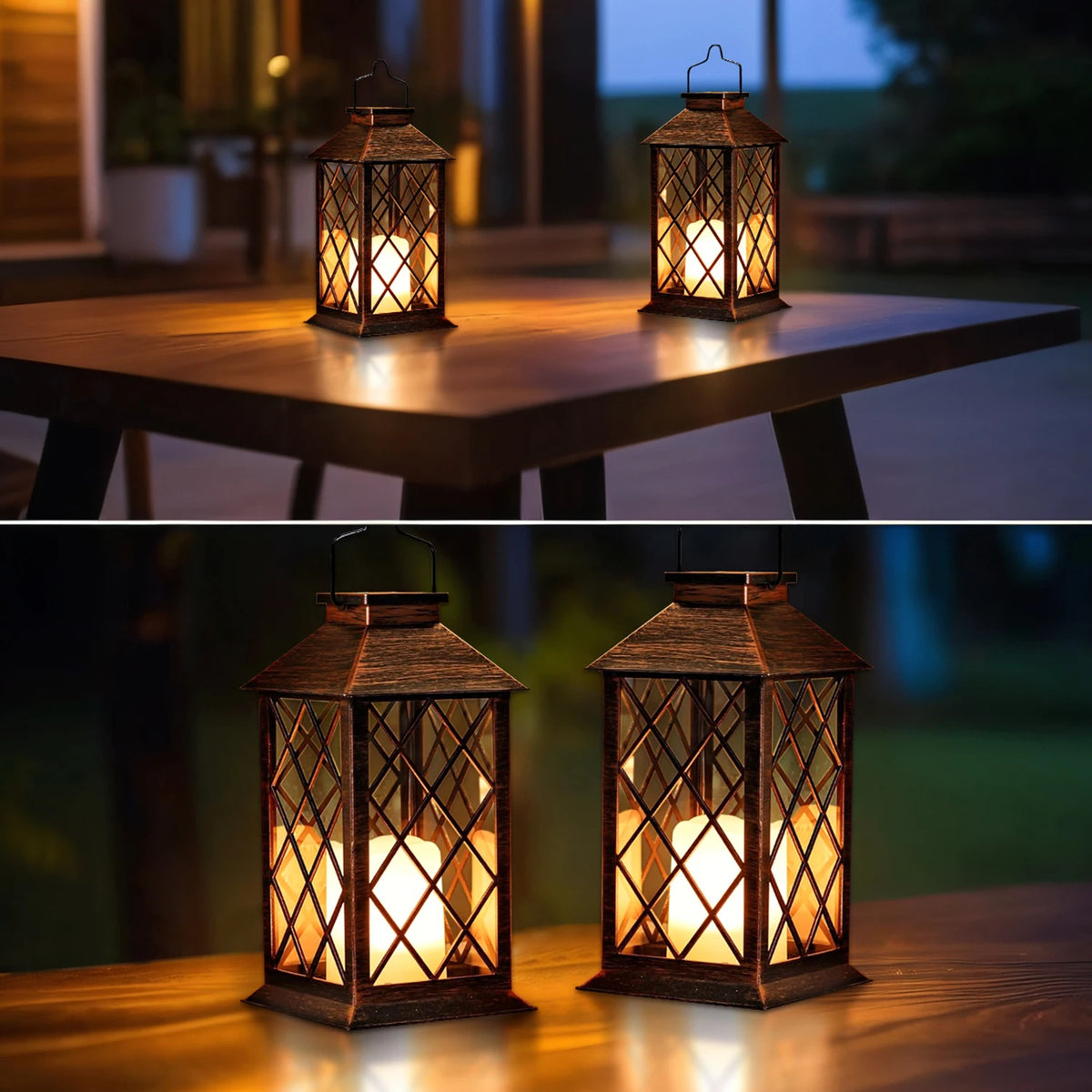 1 Pc Solar Hanging Lamp Flickering Flameless Candle Waterproof LED Light For GardenTable Patio Lawn Outdoor Party Decorative
