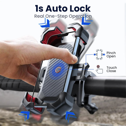 Universal Bicycle Phone Holder with 360° View for 4.7-7 inch Mobile Phones
