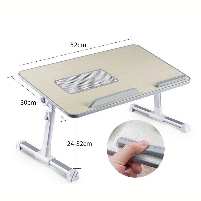 Multi-functional Folding Laptop Stand Holder Study Table Desk Foldable Computer Desk for Bed Sofa Tea Serving Table Stand