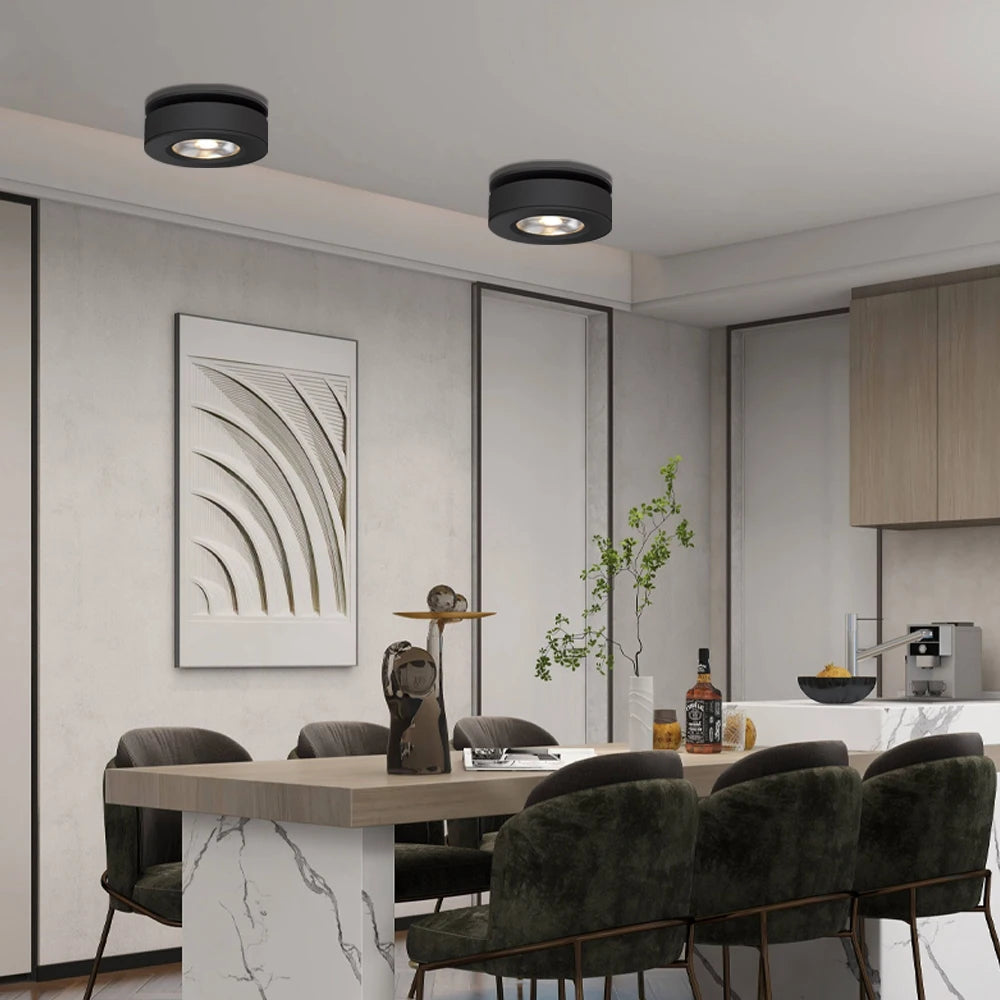 LED Downlight Slim Ceiling Lamp Dimmable Round Recessed Lamp Foldable 360 Degree Rotatable Modern Lighting LED Spot Lighting