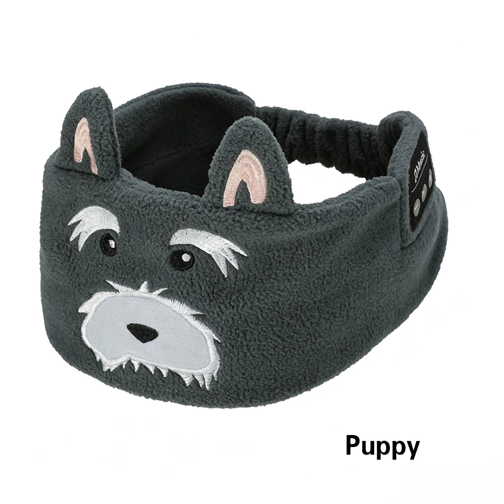 Cartoon Animal Wireless Music Earphones Sleeping Eye Mask Bluetooth Headphones V5.0 Headsets Headband For Kids Outside Sleeping