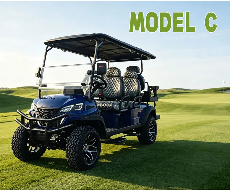 Electric Golf Cart with Cargo Bed, Two-Seater, Off-Road
