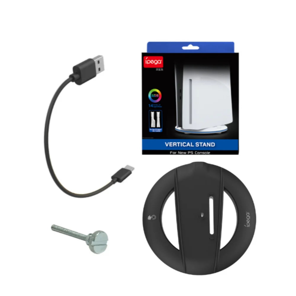 Vertical Cooling Stand with RGB Light For PS5 Slim / PS5 Pro Console Anti-Slip Base Bracket Holder Bracket Gaming Accessories