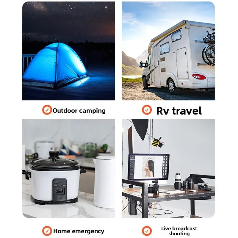 300W LiFePO₄ Portable Power Station, 220V Solar-Compatible Backup Battery for Camping & Emergencies