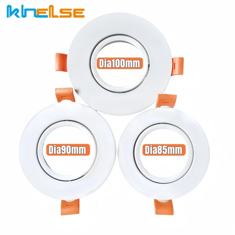 Round Recessed LED Downlight Bracket Dia85/90/100mm Replaceable GU10/MR16 Mounted Frame Socket Ceiling Spotlight Holder Fittings