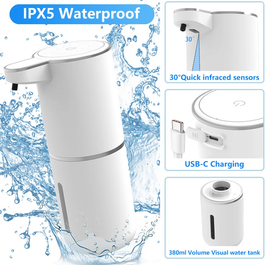 380ML Touchless Tabletop Or Wall-Mounted 4-Levels Adjustable Foam/Liquid Automatic Smart Sense Soap Dispenser Hand Wash Machine