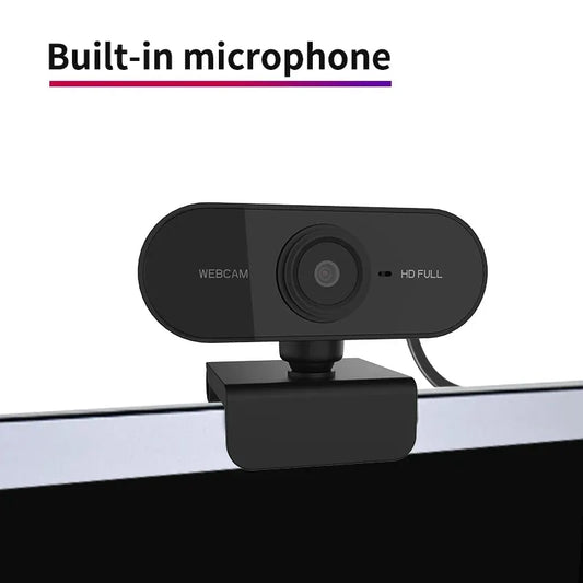 USB Webcam with Built-in Microphone, Plug and Play PC Camera 360° Rotatable for Video Calls, Zoom, Teams, Streaming