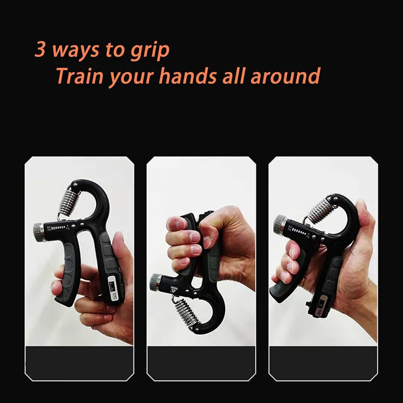 Adjustable Hand Grip Strengthener with Counter, 10–100kg Resistance for Hand & Forearm Training
