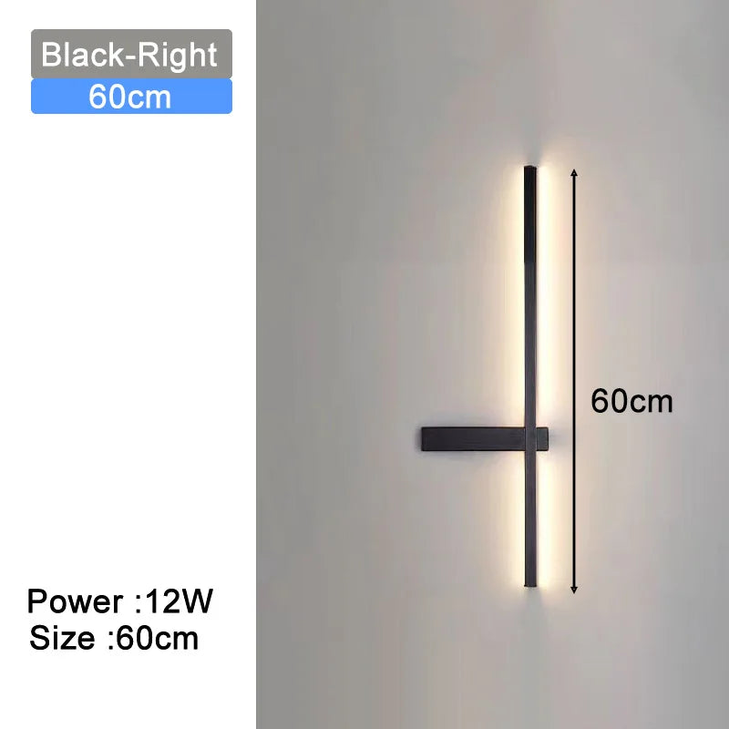 Hardwired Wall Sconces Modern LED Wall Lighting Fixtures for Bedroom Living Room Interior Wall Lamps for Corridor Kitchen Black