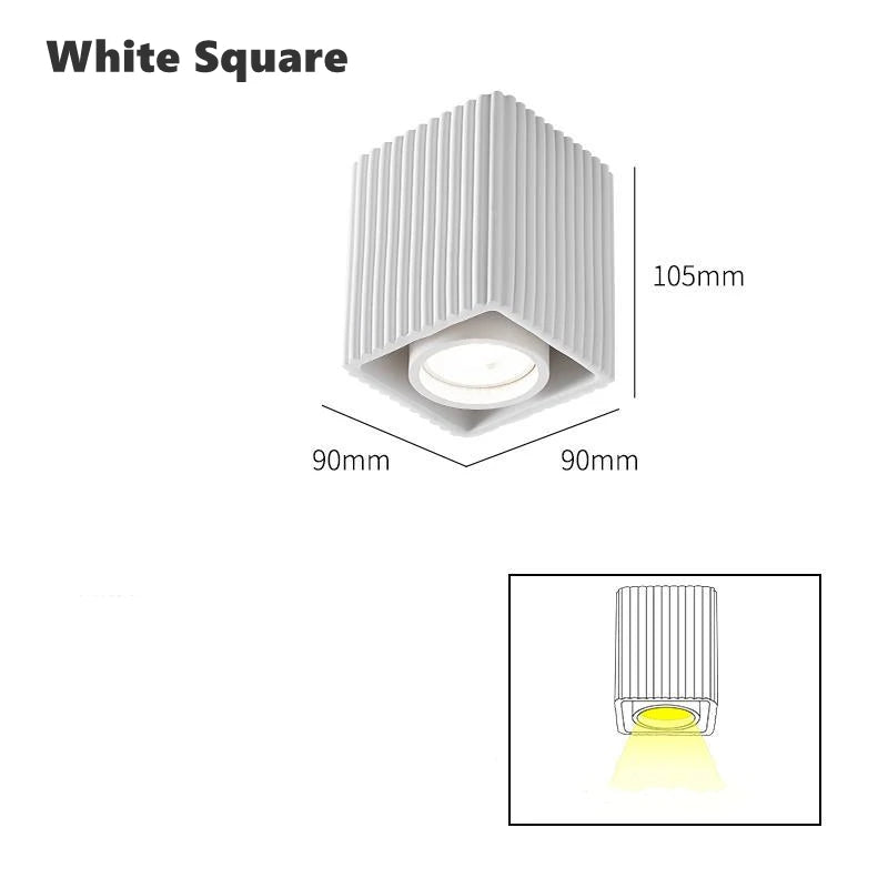 Modern Nordic LED Ceiling Downlight Minimalist Dimming Resin Grid Lamp GU10 Bulb Fitting Fixture Base Anti Glare Spot Light