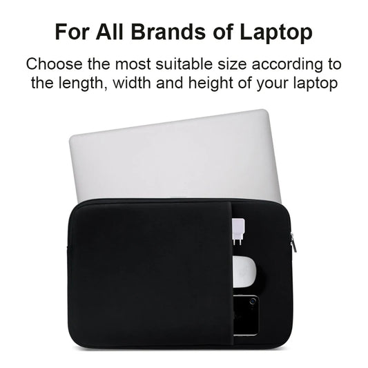 Laptop Bag Case For Macbook Air Pro 13 14 15.6 Xiaomi Lenovo Asus Dell HP Notebook Sleeve 13.3 Inch Protective Case Black Grey
