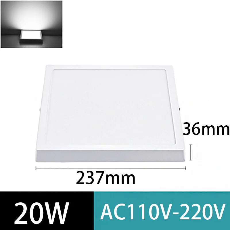 Led Ceiling Lamp 110-265V Ultra Thin Panel Led Light for Living Room Bedroom Indoor Lighting 20W 30W Square Round Ceiling Lights
