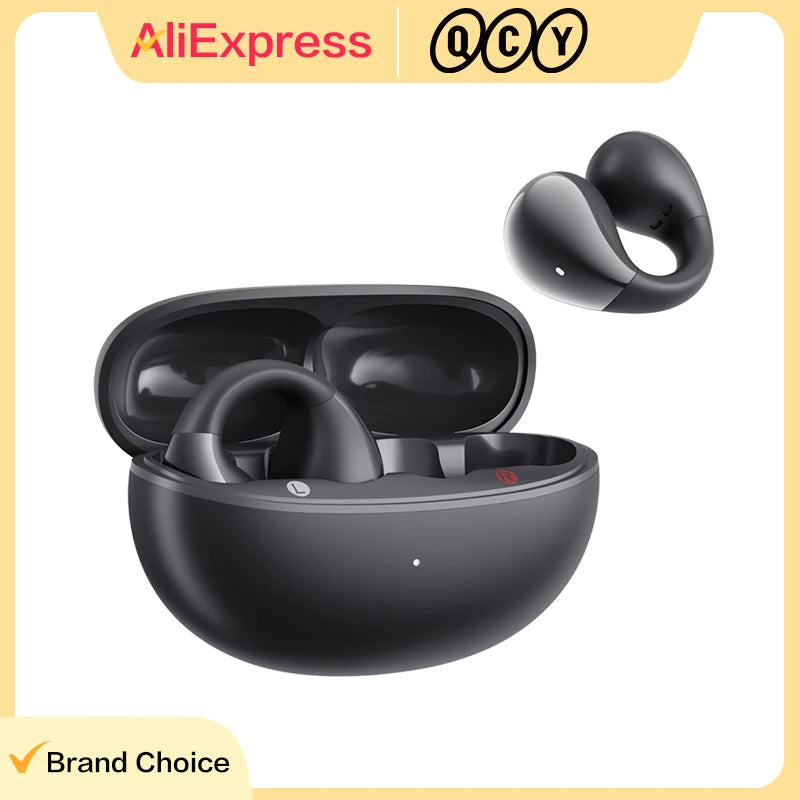 QCY Crossky C30 Open Ear Wireless Earphones Bluetooth 5.4 Spatial Audio Stable Fit OWS Earbuds 4 Mic ENC Multi-Point Connection