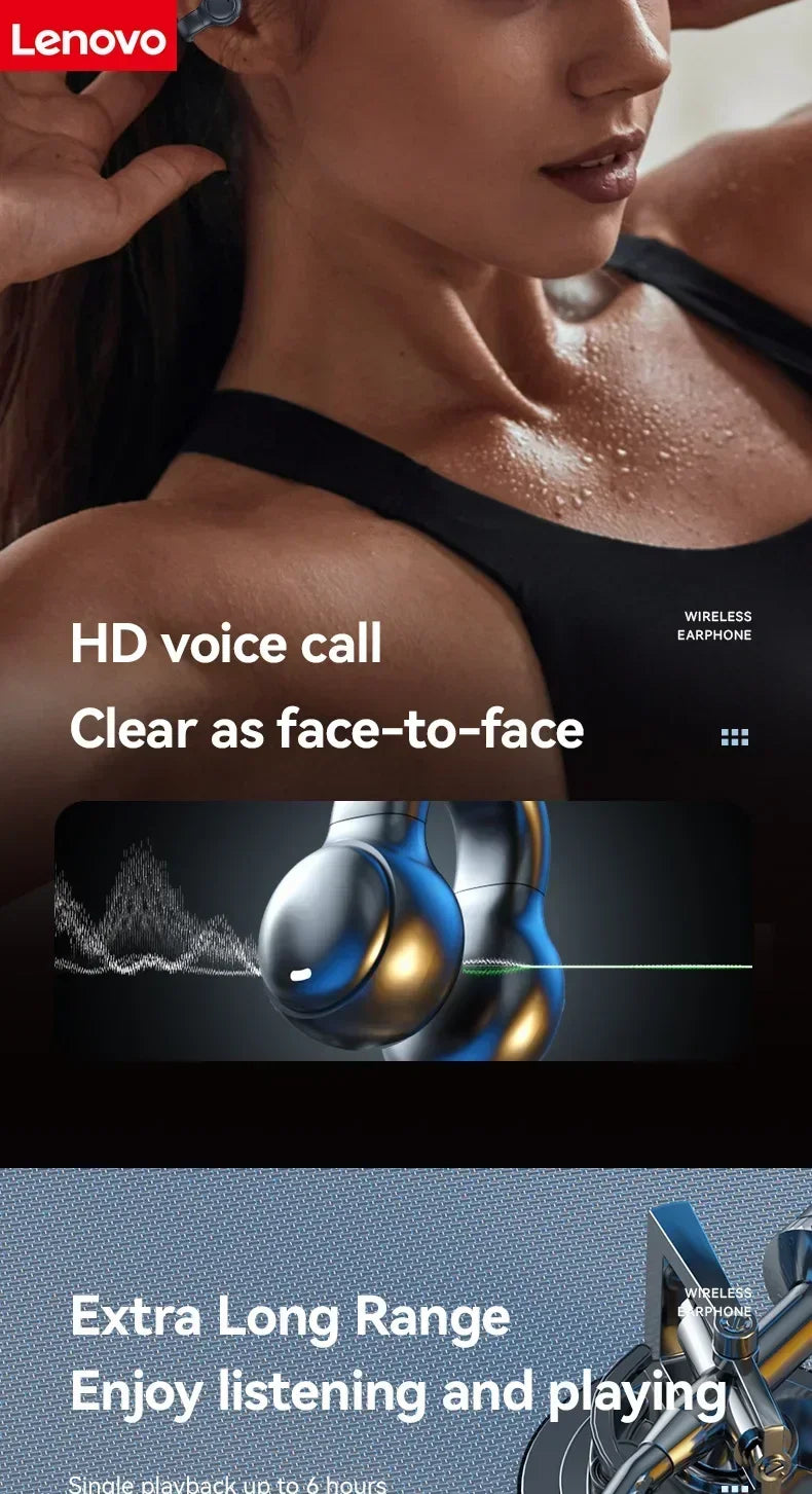 Lenove Original M47 Wireless Earbuds (Bluetooth 5.3, Bone Conduction Headphones)
