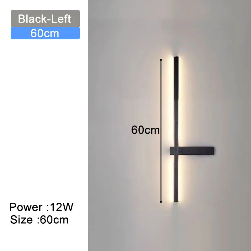 Hardwired Wall Sconces Modern LED Wall Lighting Fixtures for Bedroom Living Room Interior Wall Lamps for Corridor Kitchen Black