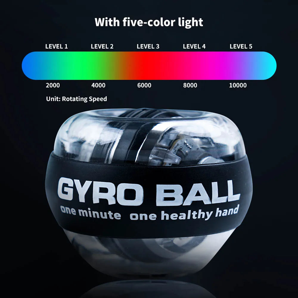 Auto-Start LED Gyroscopic Wrist Ball for Hand & Forearm Training