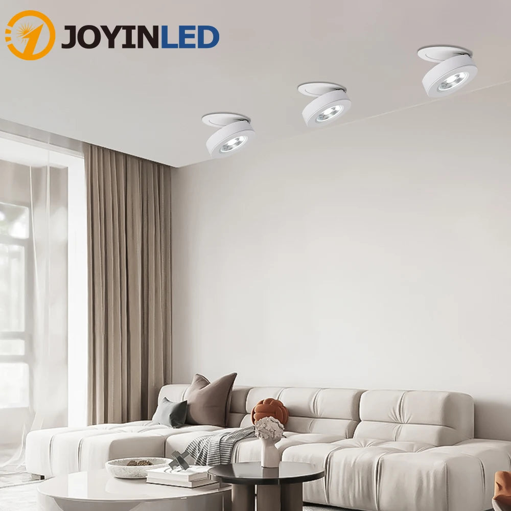 LED Downlight Slim Ceiling Lamp Dimmable Round Recessed Lamp Foldable 360 Degree Rotatable Modern Lighting LED Spot Lighting