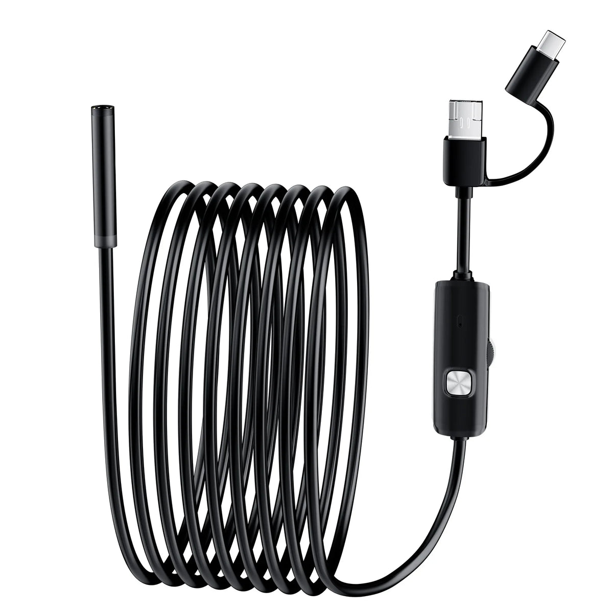 Endoscope Camera Android Type C PC 7MM USB Waterproof Borescope Camera for Car Scenarios 1-10m Car Inspection 6 Led Lights