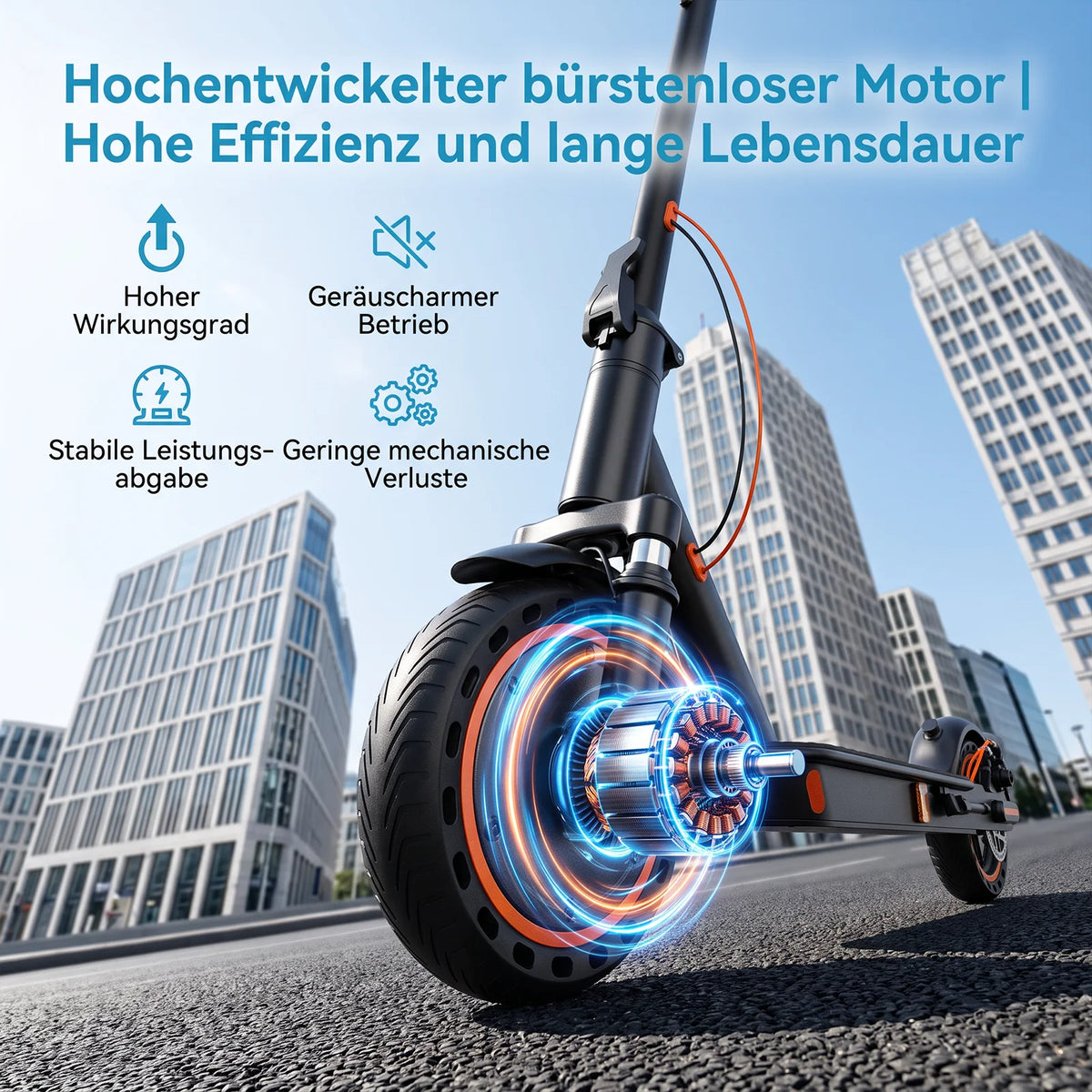 Electric Scooter with road approval TODIMART T6 ABE (30 km, 8.5 inch tires, Dual shock absorbers)