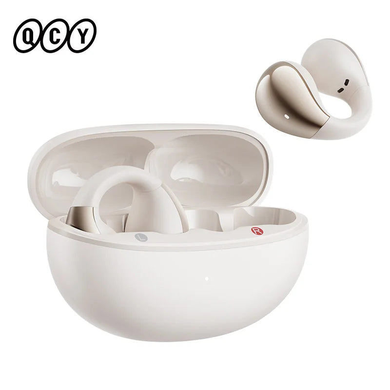 QCY Crossky C30 Open Ear Wireless Earphones Bluetooth 5.4 Spatial Audio Stable Fit OWS Earbuds 4 Mic ENC Multi-Point Connection