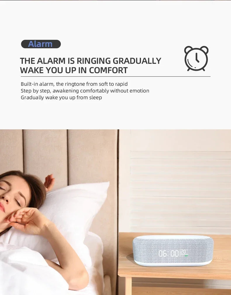 Wireless Fast Charging Dock for Phones Including Alarm, Night Light, Clock and Thermometer (For iPhone 17 16 15 14 13)
