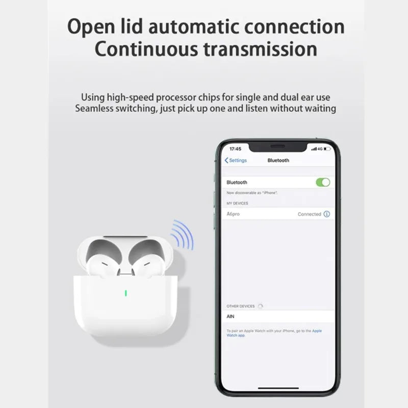 New Air Pro True Wireless Bluetooth Earphones Headphones HiFi Sound Latency ANC Noise Reduction Earbuds for IPhone Android