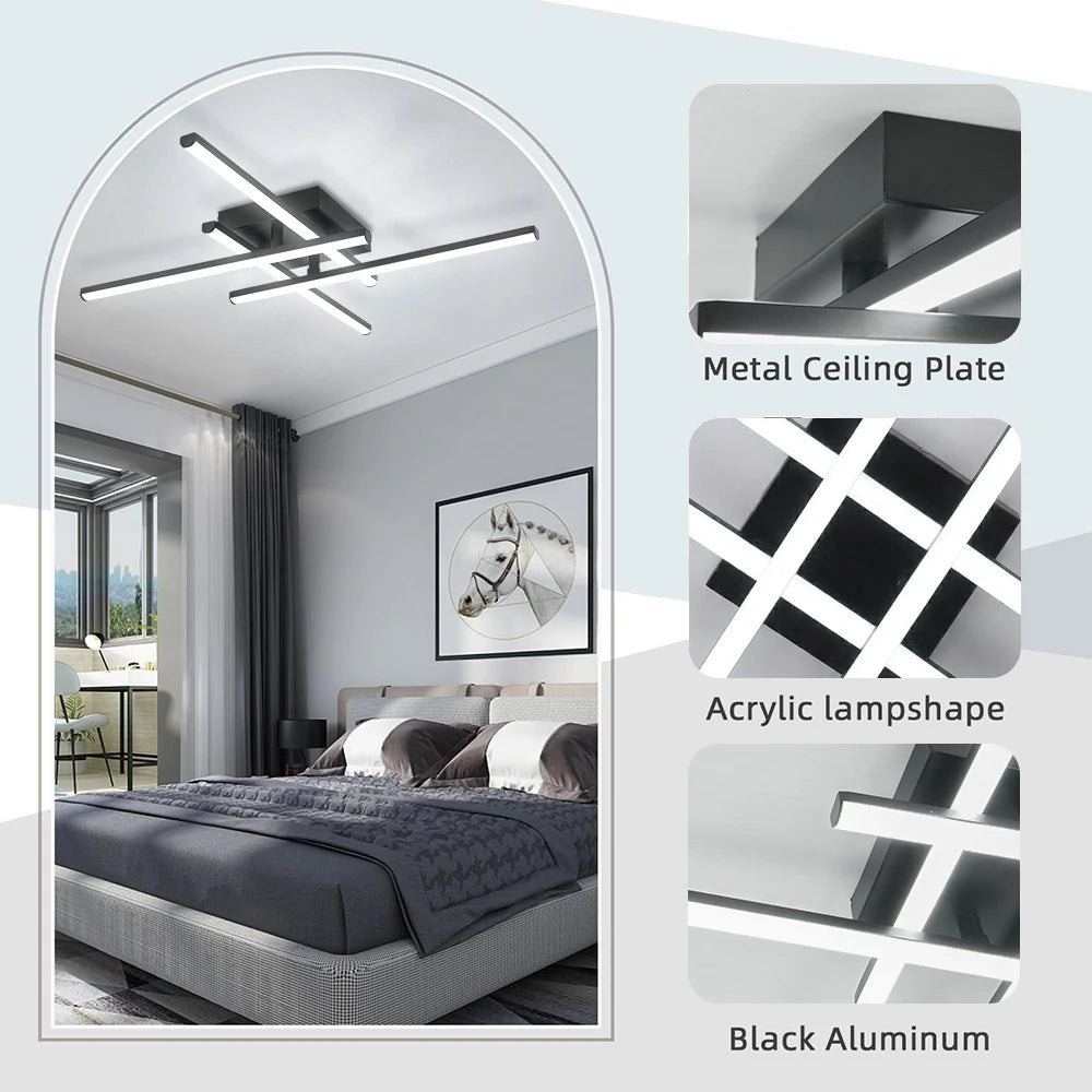 Led Modern Personalized Ceiling Light Black Living Room/Room/Kitchen Lighting Warm Light/White Light 110-220v