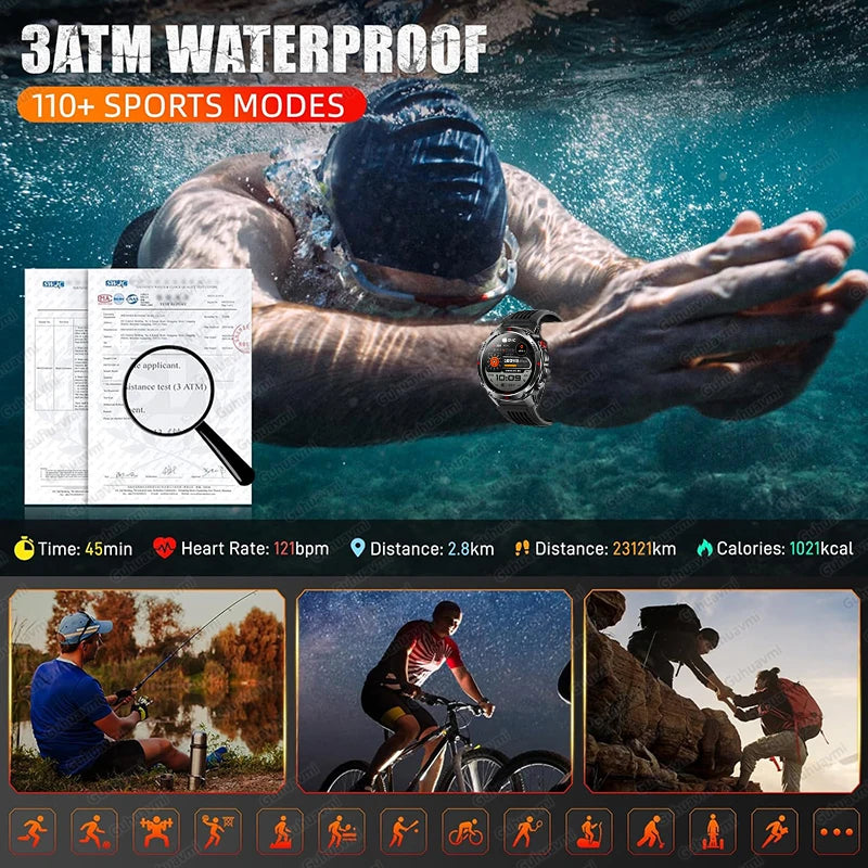 Forerunner 570 GPS Smart Watch 3ATM Waterproof AMOLED Screen MULTI-BAND GNSS Compass Altimeter Flashlight Sports Smartwatch Men