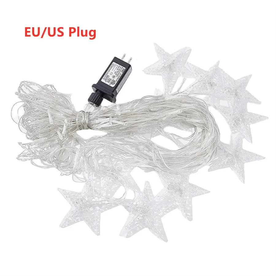 EU/US Plug LED Net Mesh Fairy Garden Lights Outdoor Waterproof Christmas Garland Curtains String Lights for Holiday Party Decor