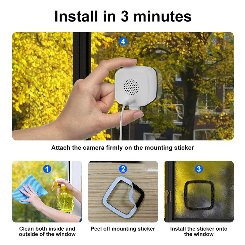 1080P HD WiFi Wireless Security Camera Infrared Night Vision Mobile Remote Surveillance Device Home Monitor Baby Pet Real Time