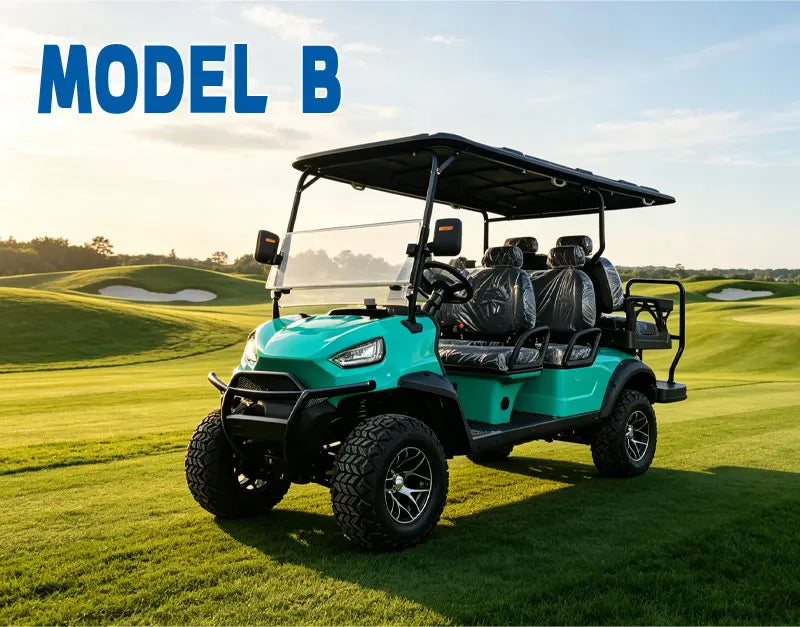 Electric Golf Cart with Cargo Bed, Two-Seater, Off-Road