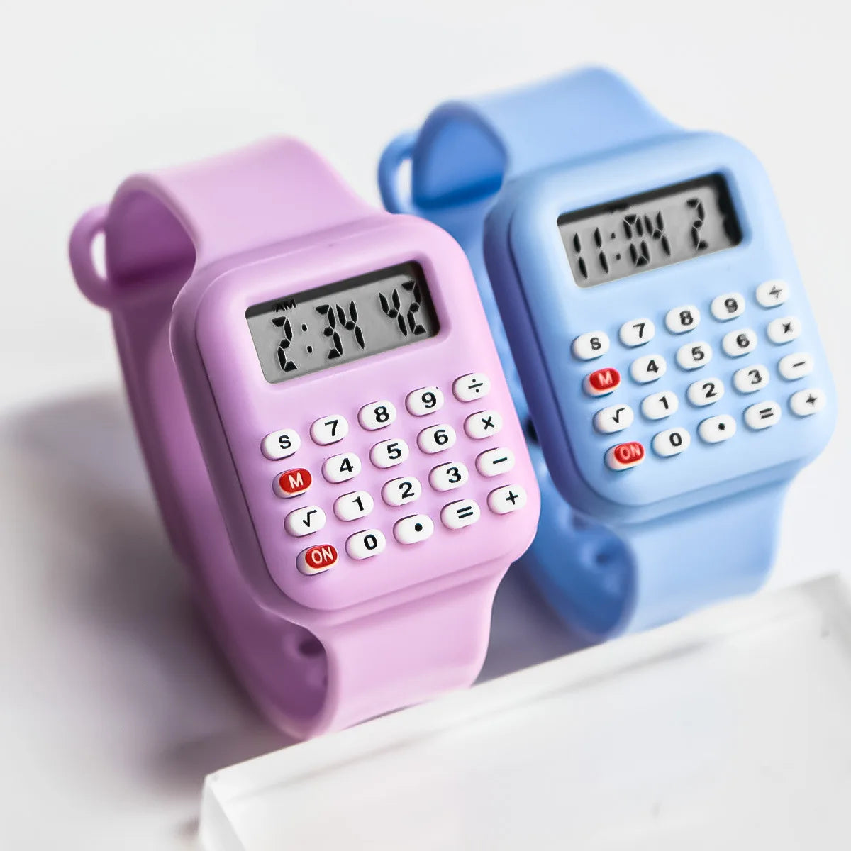 Kids’ Digital Calculator Watch with Rubber Strap, Time & Date