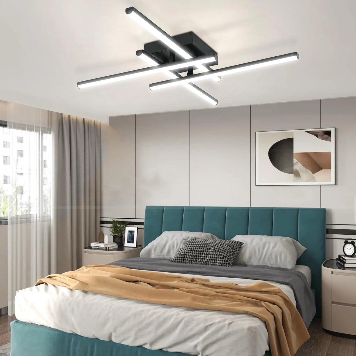 Led Modern Personalized Ceiling Light Black Living Room/Room/Kitchen Lighting Warm Light/White Light 110-220v
