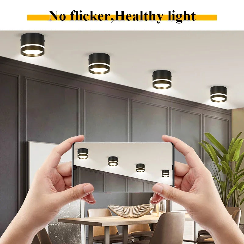 Led Surface Mounted Downlight Lights Ceiling Lamp 220V 5w 10w 15w Spot Lights Ceiling Fixtures Lighting for Bedroom Kitchen Hom
