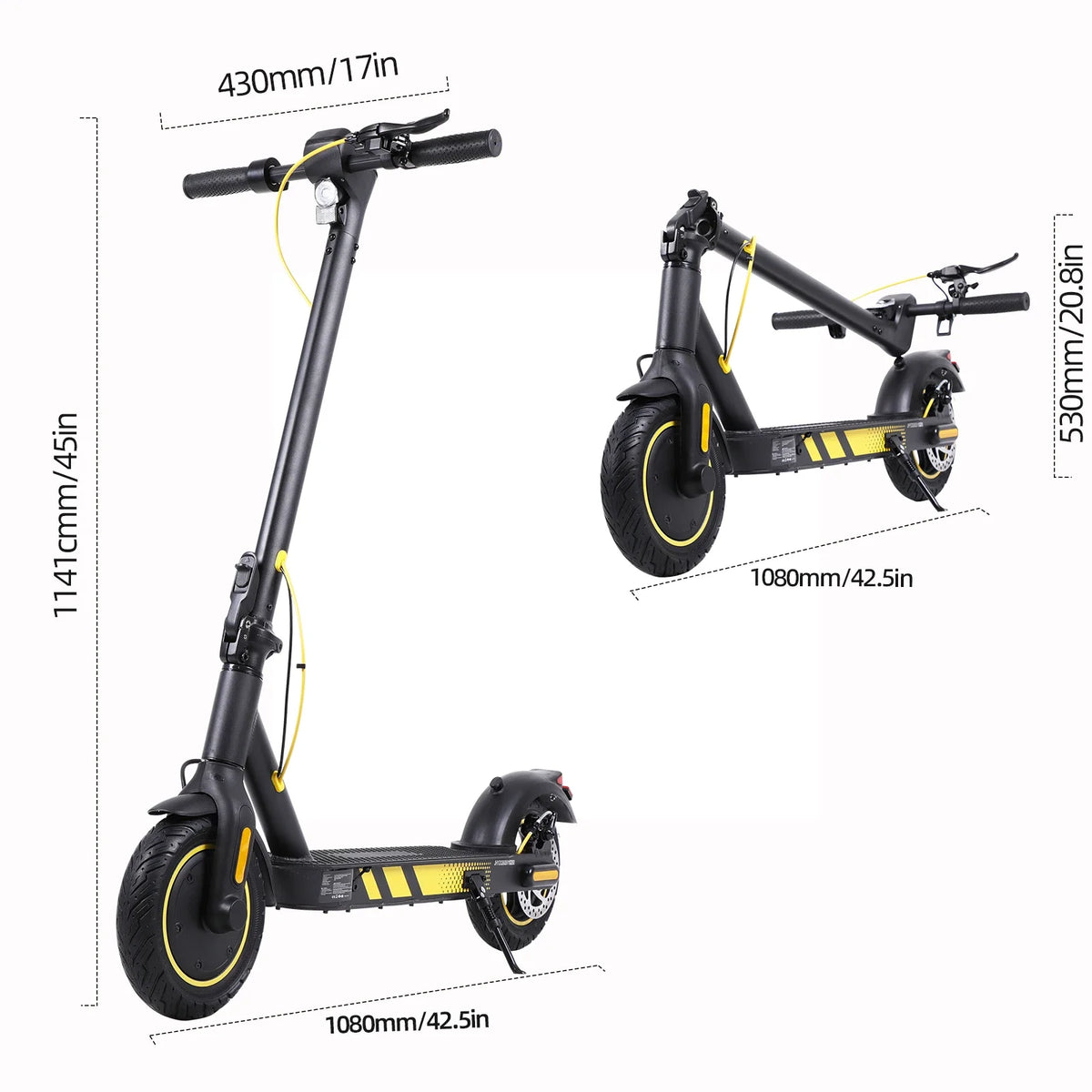 Foldable E-Scooter FREEBOY J04 (36V, 15Ah Battery, 10 inch Tire)
