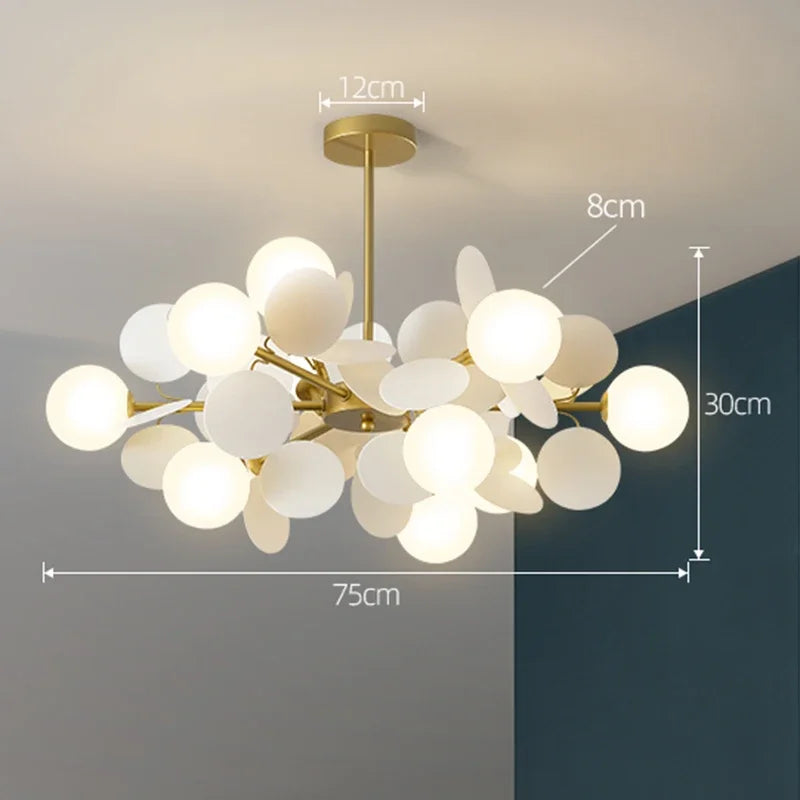 Modern Led Chandeliers Colourful Branch Chandelier for Bedroom Living Room Hanging Lamps Lustre Luxury Ceiling Light
