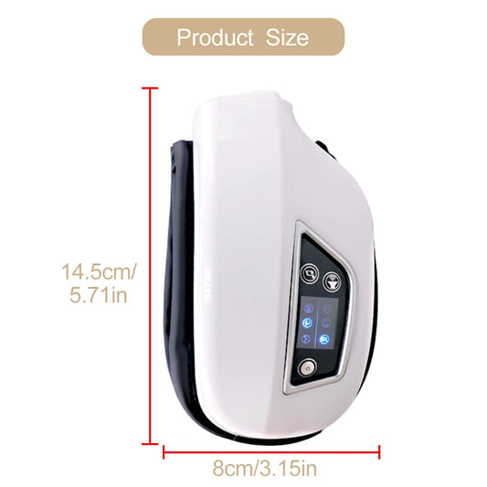 Foldable Eye Massager with Bluetooth, Vibration & Rechargeable Battery
