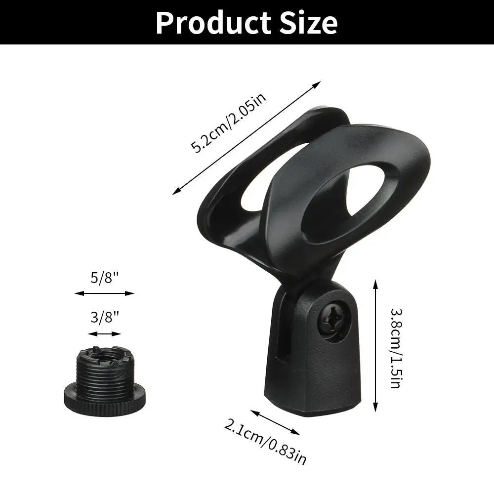 4PCS Pack Mic Clip Universal Wired/ Wireless Microphone Mount Holder for Mic Stand