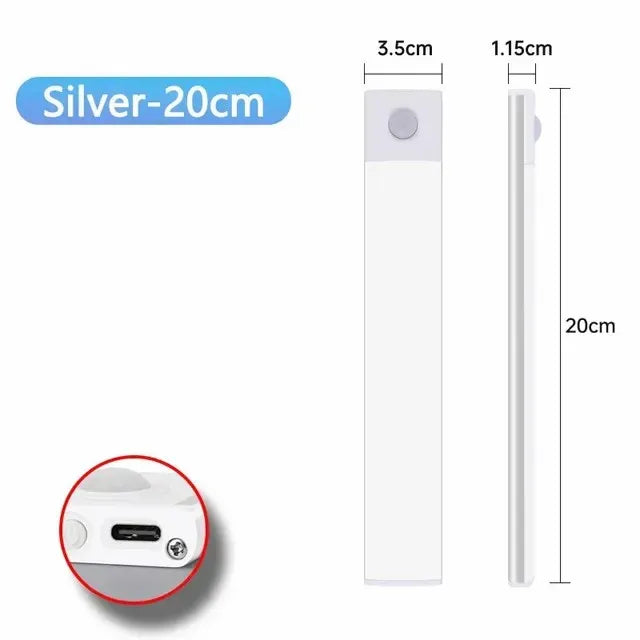 Motion Sensor Light Wireless LED Night Light USB Rechargeable Night Lamp Cabinet Wardrobe Lamp Under Backlight For Kitchen led