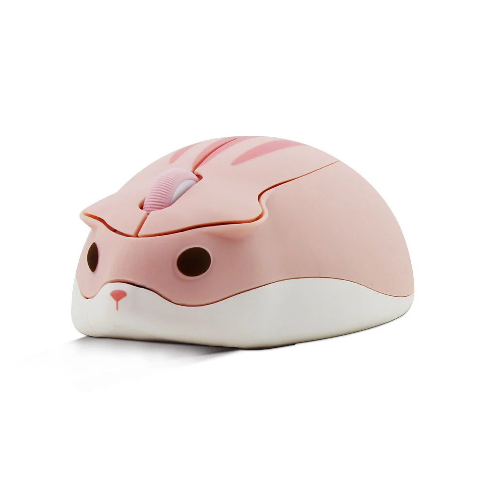 Wireless Computer 2.4G Mouse Cute Cartoon Anime Hamster Shape USB Mause Mini Optical Ergonomic Pink Green Mice For Girl Kid Gift
